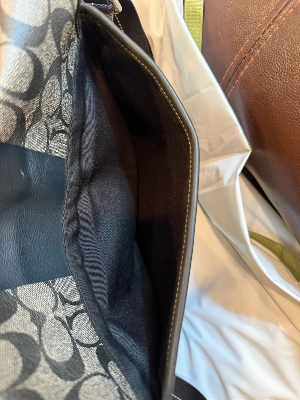 Coach Men’s Messenger Bag in Brown and Black